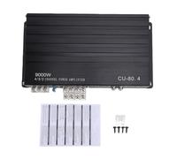 KIMISS Car Amplifier 4 Channel Aluminum Alloy Car Stereo Amplifier 4 X 80W 2 X 200W Bridgeable Pure Bass Compact Design for DC 12V Truck Boat UTV Motorcycle