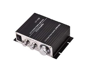 KIMISS Car Amplifiers 2 Channel HiFi Stereo Auto Car Power Amplifier Digital Amp Black (Black)