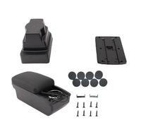 KIMISS Car Armrest Storage Box Center Console Armrest Box Console Storage Case 6 USB Ports Double Layer Extendable Lid Cup Holder Replacement with Fast Charging for J 2009-20 (Black Black Line)