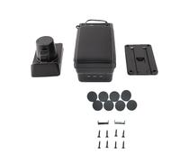 KIMISS Car Armrest Storage Box USB Center Console Armrest Box Console Organizer 6 USB Ports Cup Holder Sliding 2 Layer Storage Fast Charging for H 2004 2009 (Black White Line)