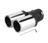 KIMISS Car Exhaust Pipe Exhaust Tips Muffler Stainless Steel Car Exhaust Tip Exhaust Tail Pipe Exhaust Muffler Tip Exhaust Muffler Pipe Universal Car Modified Double Exhaust Pipe
