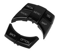 KIMISS Car Multimedia Control Button Cover Set for 3 Series F30 LCI & 5 Series F10 LCI - Durable ABS Trim Replacement