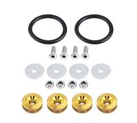 KIMISS Car Quick Release Fastener Bumper Quick Release Kit Bumper Holder Car Aluminium Alloy Bumper Washer/Bolt Engine Bay Dress Up Kit Quick Release Fastener Yellow