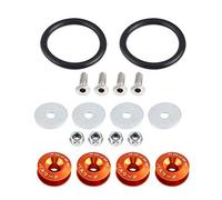 KIMISS Car Quick Release Fastener Bumper Quick Release Kit Bumper Holder Car Aluminium Alloy Bumper Washer/Bolt Engine Bay Dress Up Kit Quick Release Fastener Gold