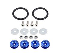 KIMISS Car Quick Release Fastener Bumper Quick Release Kit Bumper Holder Car Aluminium Alloy Bumper Washer/Bolt Engine Bay Dress Up Kit Quick Release Fastener Blue
