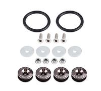 KIMISS Car Quick Release Fastener Kit - Aluminium Alloy Bumper Holder - Engine Bay Dress Up Kit - Gray