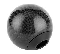 KIMISS Car Shift Knob with Universal Adapters - Black Carbon Fiber Gear Stick Head for Enhanced Grip and Style