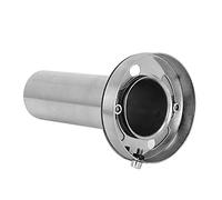 KIMISS Car Silencer Car Exhaust Silencer Car Exhaust Muffler Silencer Stainless Steel Car Adjustable Removable Exhaust Muffler Round Head for Car Muffler Modification (4inch)