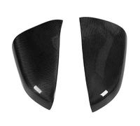 KIMISS Carbon Fiber Rearview Mirror Covers - Compatible with IS ES LS 2014-2020 - Glossy Black Ox Horn Finish