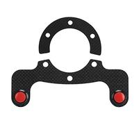 KIMISS Carbon Fiber Steering Wheel Horn Button Kit for 6 Bolt Steering Wheel (Dual Button)