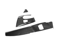 KIMISS Carbon Window Lift Switch Panel Trim for C7 LHD 2014-2019 - Gloss Black Power Window Switch Bezel Replacement