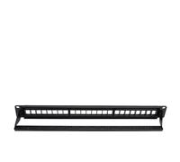 KIMISS CAT6 Patch Panel 24 Port Network Rack - 19 Inch Mountable Data Panel for Twisted-Pair Cables