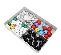 KIMISS Chemistry Molecular Model, Kit Atom Structure 54Pcs XMM-067 Set 54 Measurement Kits Organic Tudent Ball and Stick Scale
