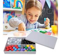 KIMISS Chemistry Molecular Model Kit for Organic Learning - 140 Pcs Ball and Stick Set for Students, Ideal for Educational Use and Stereoisomerism Exploration