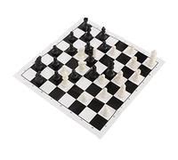 KIMISS Chess Set International Standard Chess Game Set with Portable Chessboard for Outdoor Camping and Travel (Black White)