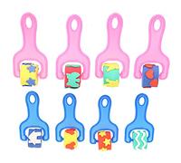 KIMISS Children's Painting Rolling Brushes Set - 8Pcs Art Tools for Creative Activities and Preschool Education Supplies