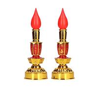 KIMISS Chinese Candle Lamp Red Plastic Candle Lamp Led Low Powerumption Double bright electric candle lamp
