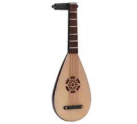 KIMISS Chinese Guitar Model, Lute Ornaments Simulation Pipa Delicate Pine Wood Excellent Musical Instruments Stringed Folk World Lutes Workmanship Fade Proof for Dollhouse Instrument