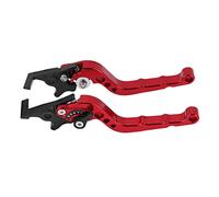 KIMISS CNC Aluminum Brake Lever Set for Motorcycles, 7/8 Inch Handlebar Replacement, Heavy Duty Motorbike Accessories (Red)