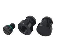 KIMISS Cooler Thermostat Bungs Kit, Dual Plug Aluminum 2.5 X 3.1cm (Black)