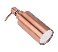 KIMISS Copper Soap Dispenser 304 Stainless Steel, Rose Gold Bottle Dispenser Stainless Steel Rose Gold Copper 0 Pump Refillable Liquid Hand for Bathroom Bottle (250ml)