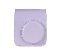 KIMISS Customized Conservation Premium PU Leather Camera Case with and Shoulder Strap for Mini 12, Compact and Portable, White/Pink/Green/Blue/Purple, Camera Protective Case (Purple)