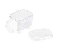 KIMISS Cute Cartoon Black Sheep Stationery Organizer - Cotton Swab Makeup Storage Box with Transparent Dust Cover (White sheep)