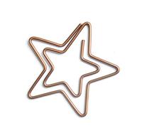 KIMISS Cute Colored Paper Clips for Office and School Supplies: 100Pcs Retro Christmas Style Exquisite Color Wide Application Kids Paper Clips for Home (Five Pointed Star Shaped)