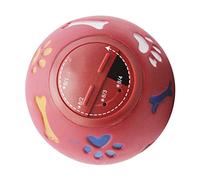 KIMISS Cute Puppy Treat Dispensing Balls, Dog Dispenser Slow Feeding Chewing Balls, Bright Colors Pet Puzzle Toy for Cat Bite Resistant Dispenser, Squeak Toys (M 11cm/4.3in Diameter)