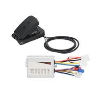 KIMISS DC24V 500W Motor Speed Controller, Aluminum ABS Brushed Speed Controller with Throttle Pedal Kit for Electric Bike Scooter