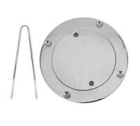 KIMISS Deck Plate, 4in Stainless Steel Deck Hatch Cover Stainless Steel Inspection Hatch With Key For Yacht Marine Hardware Accessory