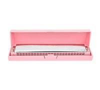 KIMISS Diatonic Harmonica Blues Harp C Key for Beginners,24-Hole Professional Mouthorgan with Stainless Steel Cover Plate (Pink)