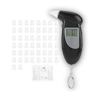 KIMISS Digital LCD Screen Alcohol Breath Tester Portable Keychain Breath Analyzer with 50 PC Mouthpieces Alcohol Tester