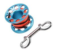 KIMISS Diving Reel 15m Heavy Duty Aluminum Line with Double-Ended Hook for Marine Operations - Ideal for Underwater Safety and Efficiency (Blue)