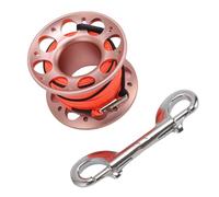 KIMISS Diving Reel 15m Heavy Duty Aluminum Line with Double-Ended Hook for Marine Operations - Ideal for Underwater Safety and Efficiency (Pink)