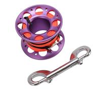 KIMISS Diving Reel 15m Heavy Duty Aluminum Line with Double-Ended Hook for Marine Operations - Ideal for Underwater Safety and Efficiency (Violet)