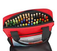 KIMISS Drum Stick Bag Thickened Cotton Multi-Function Storage with Double Straps - Red Ox Cloth Organizer for Musicians