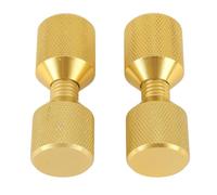 KIMISS Dual Hole Flange Pin Aluminum, 2pcs 1-1 8in Double Hole Pins Set for 0.5 to 14in 150LB Flanges, Golden with Precision M12 Thread, Lightweight Material, Easy for Automotive Parts,