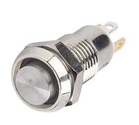 KIMISS Durable 8mm Push Button Switch IP65 Stainless Steel Push Button Start Switch with High Reliability (Green)