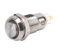 KIMISS Durable 8mm Push Button Switch IP65 Stainless Steel Push Button Start Switch with High Reliability (Blue)