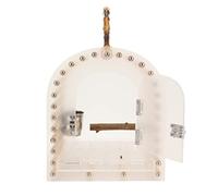 KIMISS Durable Easy Portable Travel Bird Carrier for Bird - Portable Cage Escape Proof Circular Arc Small Transparent Acrylic Travel Carrier