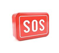 KIMISS Durable Iron Storage Box for Outdoor Tools - Small Rectangular Empty Box with SOS Pattern, Ideal for Camping Supplies and Emergency Kit