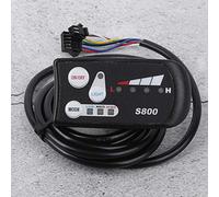 KIMISS EBicycle Lithium Battery LED Meter S800 Display - 36V Black & White Horizontal Screen Instrument for Electric Bicycles & Scooters (48V)