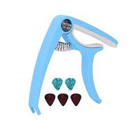 KIMISS Electric Guitar Set - Arrow Storage Case ABS for Ukulele, Mandolin, Banjo & Electric Guitar with 5 Picks Included (Blue)