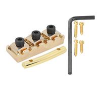 KIMISS Electric Guitar String Lock Nut with Headstock Retainer Bar, Zinc Alloy System with Hex Wrench and Mounting Screws for Enhanced String Stability (Gold (GE98))