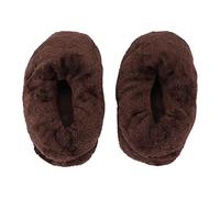 KIMISS Electric Heated Slippers with Adjustable Temperature for Men and Women - Plush Heating Winter Shoes for Indoor & Outdoor Use, Coffee Color