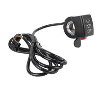 KIMISS Electric Thumb Throttle Speed Controller 48V 15DX Finger Throttle Accelerator with Power Indicator for 2.22cm Handlebar - Smooth Speed Adjustment