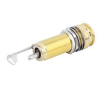 KIMISS End Pin Jack with Strap Lock Function for Electric Guitar - Brass Replacement Accessory for Guitar, Bass, Ukulele - Gold, Black, Silver, Red Copper Options (Gold)