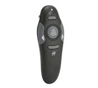 KIMISS Ergonomic Presentation Clicker, 2.4GHz Wireless Handheld Presenter with 15m Remote Control Distance, Portable PPT Clicker for School and Office, Compatible with