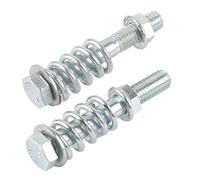 KIMISS Exhaust Spring Nut, M10x1.25 Tight Fixation Noise Reduction Manifold Kit for Exhaust Pipe Repair 2PCS Spring, Stud Nut Kit M10x1 5, Steel Direct Replacement Hardware Repair